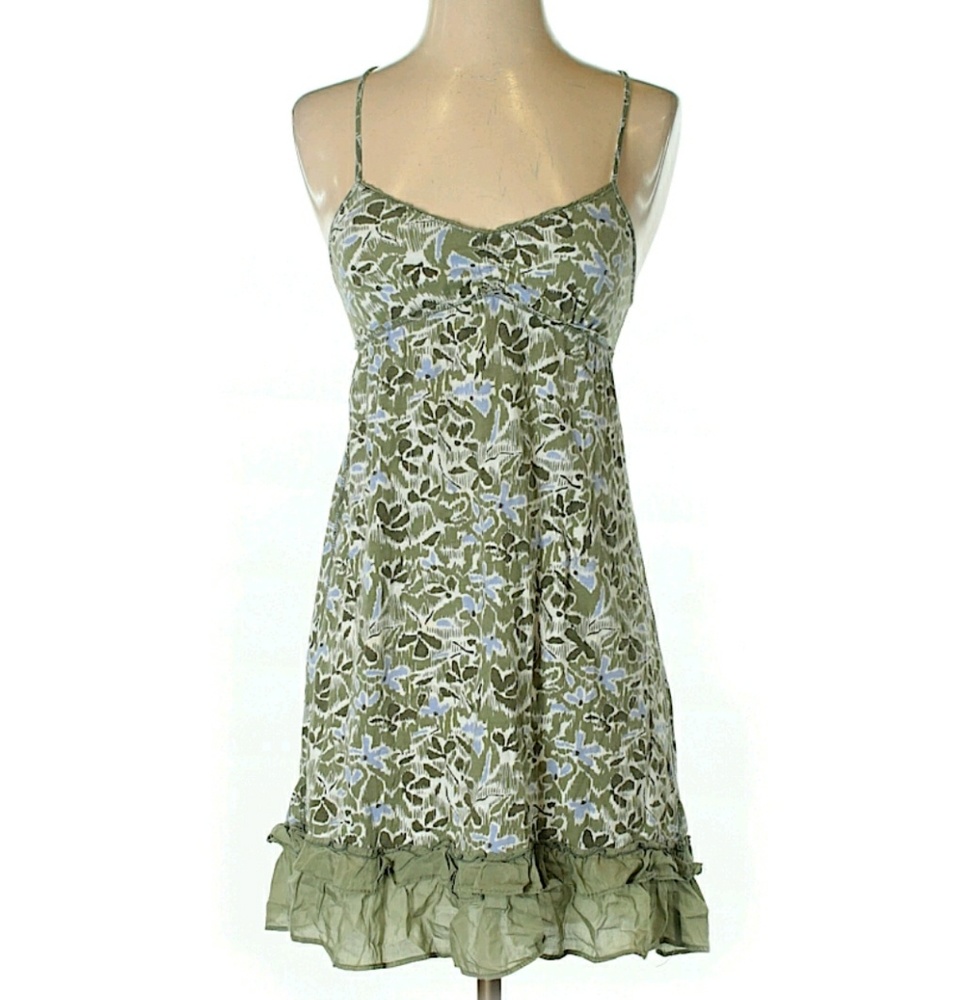 Aeropostle Green Print Dress Womens Size XS